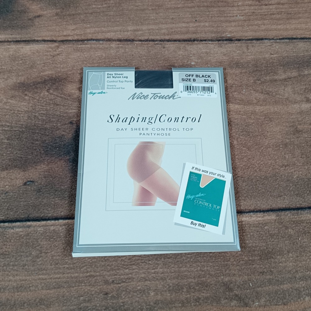 Nice Touch Shaping Control Day Sheer Control Top Pantyhose Off Black Size B